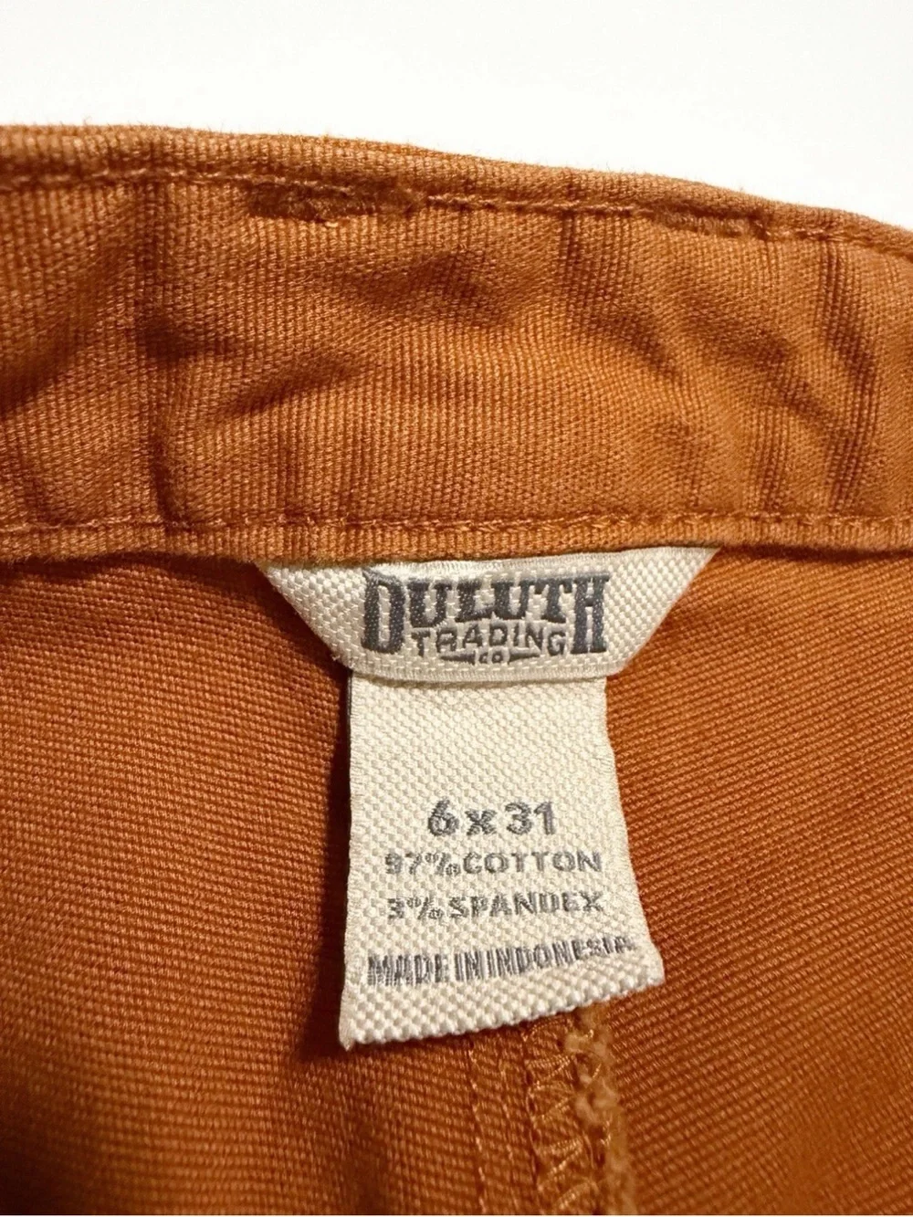Duluth Trading Co Flex Fire Hose Slim Leg Canvas Pants Rust Size 6